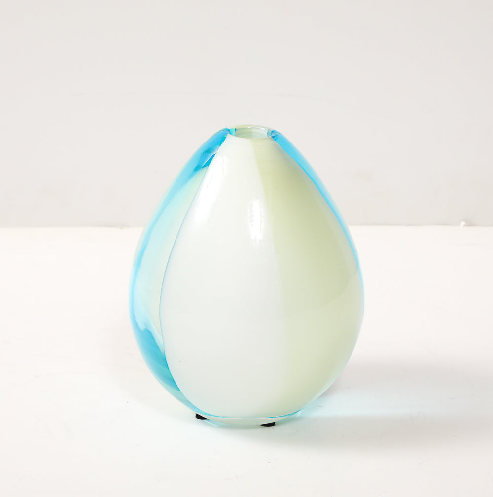 Wide Striped Murano Vase by Salviati