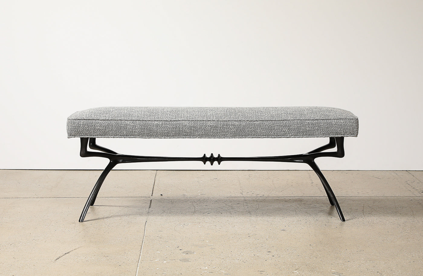 Long-form "Atlante"  Bronze Bench by Alexandre Logé