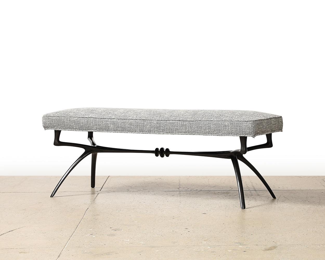 Long-form "Atlante"  Bronze Bench by Alexandre Logé