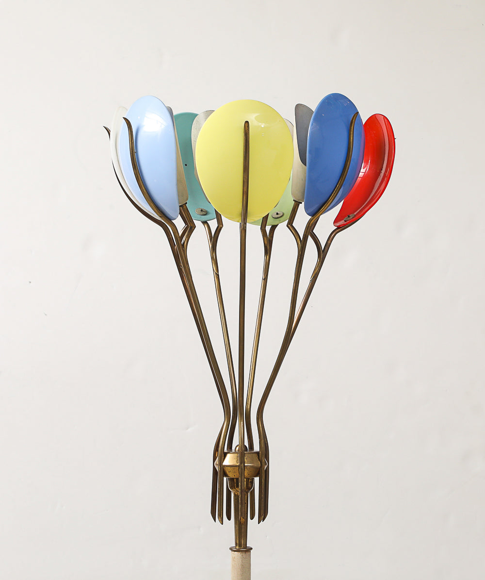 Rare Floor Lamp no. 12477 by Angelo Lelii for Arredoluce