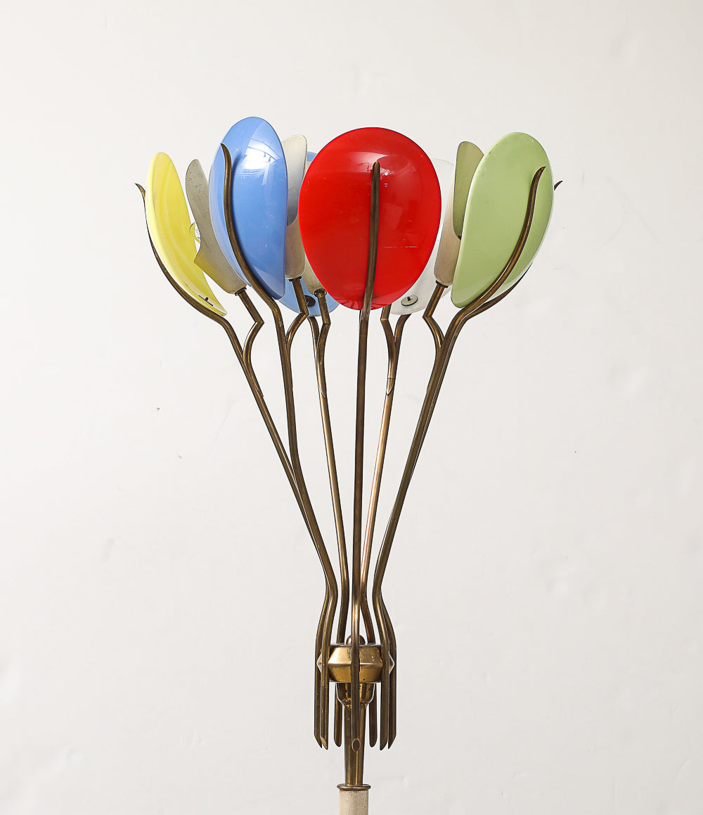 Rare Floor Lamp no. 12477 by Angelo Lelii for Arredoluce