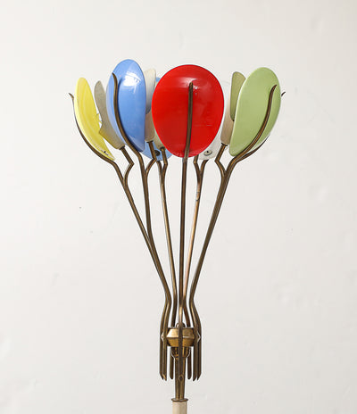 Rare Floor Lamp no. 12477 by Angelo Lelii for Arredoluce
