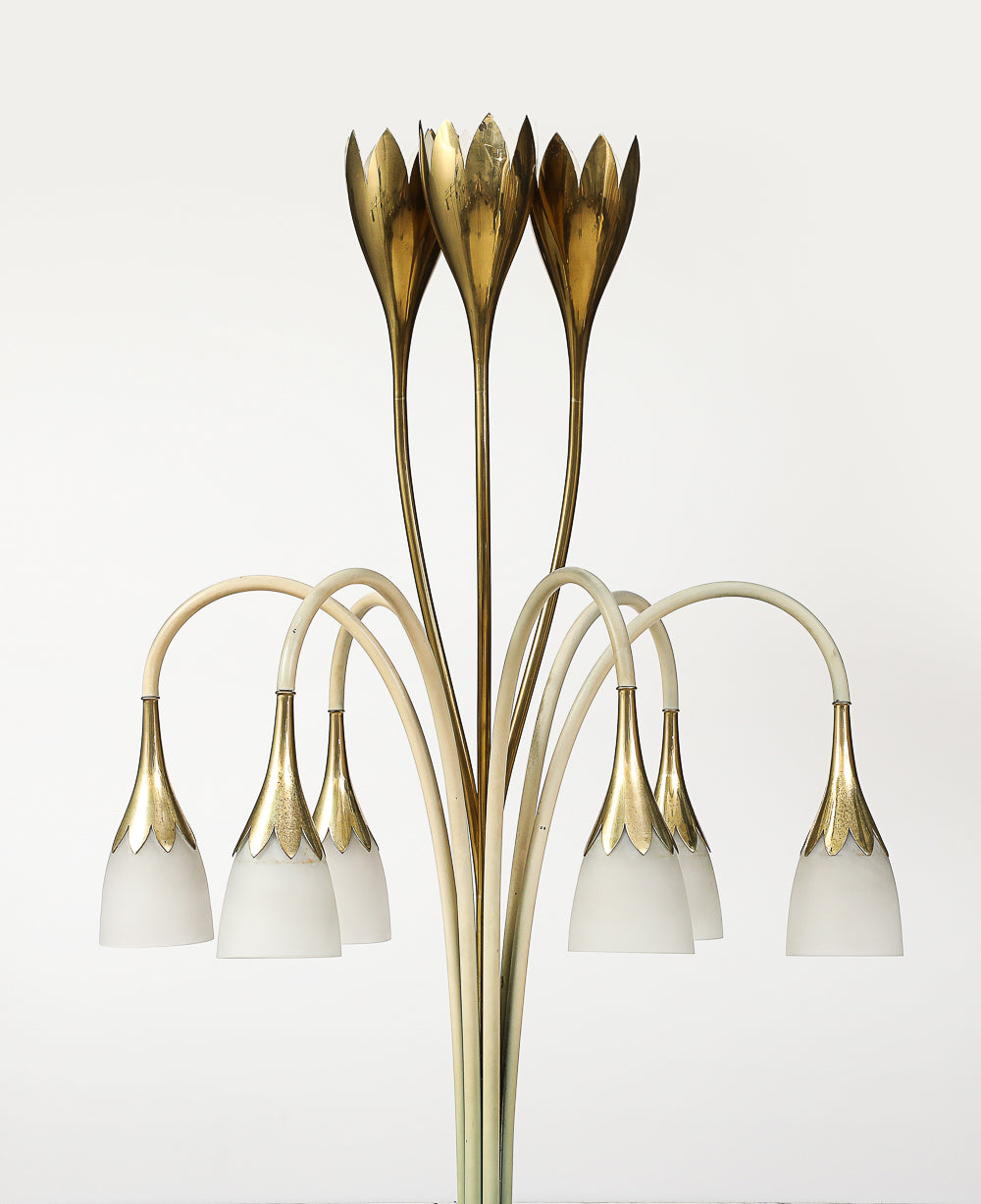 No. 77, Rare Floor Lamp by Angelo Lelii for Arredoluce