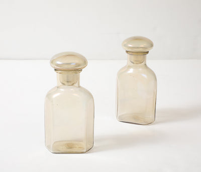 Pair of Apothecary Style Stopper Bottles by Ercole Barovier & Toso