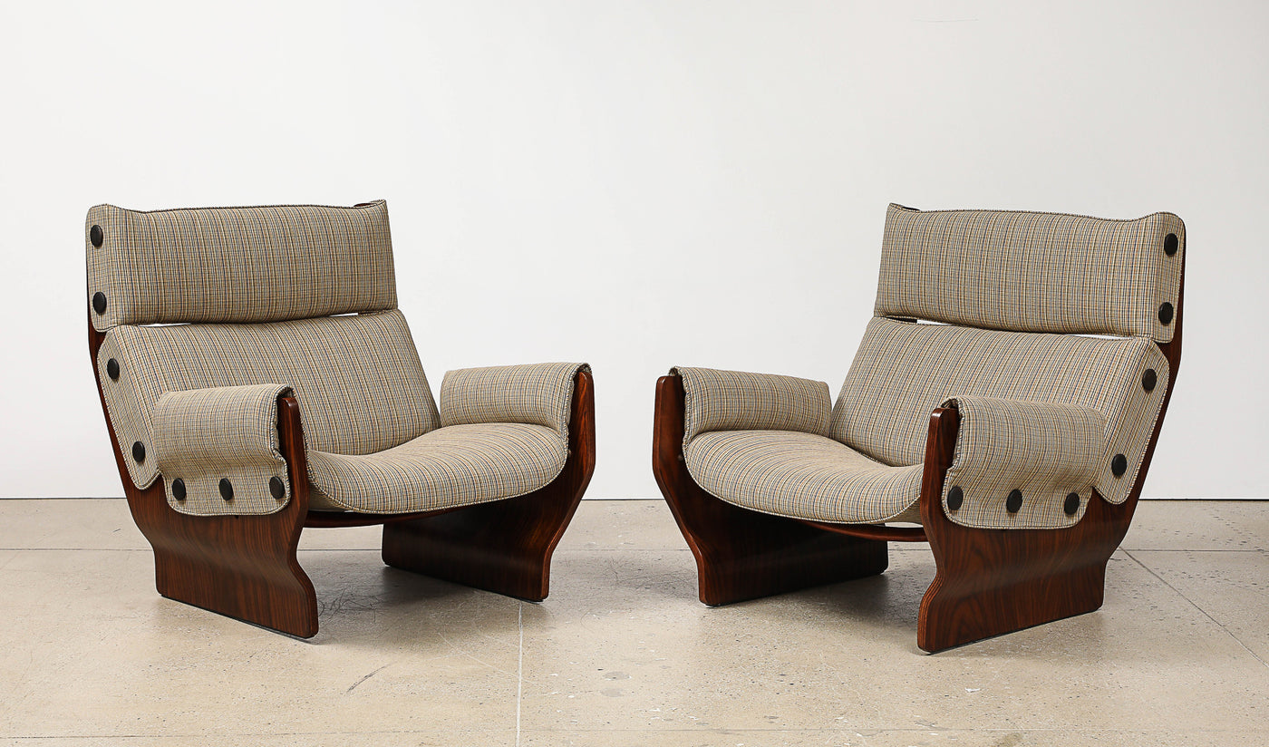 Pair of Canada Lounge Chairs by Osvaldo Borsani for Tecno