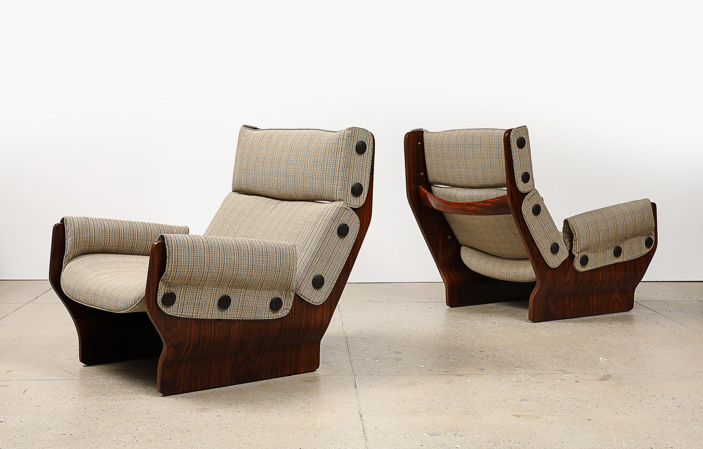 Pair of Canada Lounge Chairs by Osvaldo Borsani for Tecno