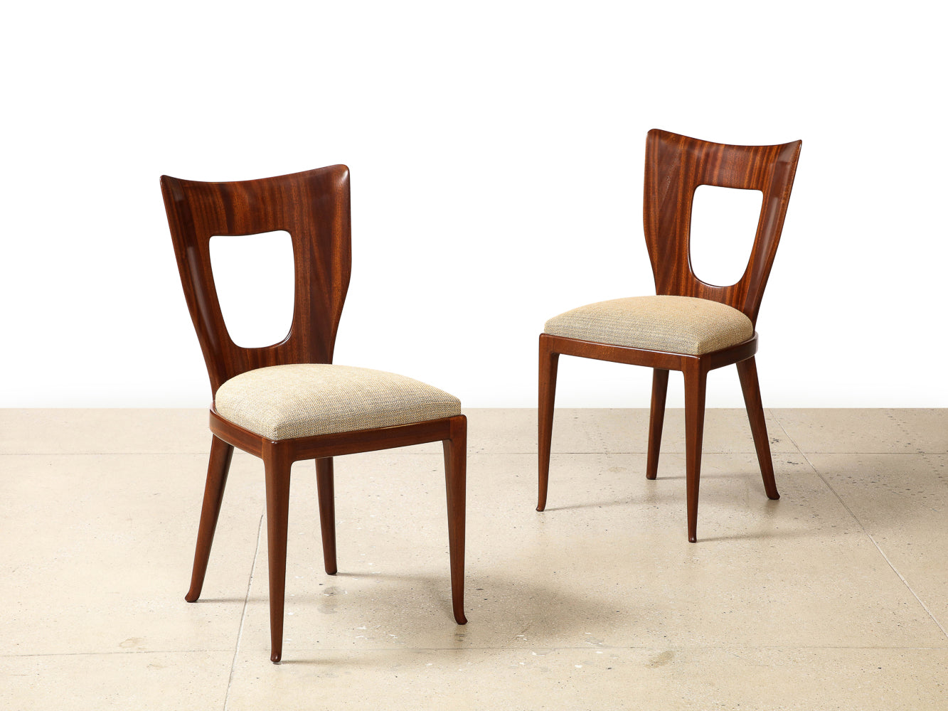 Pair of Triennale Dining Chairs by Osvaldo Borsani