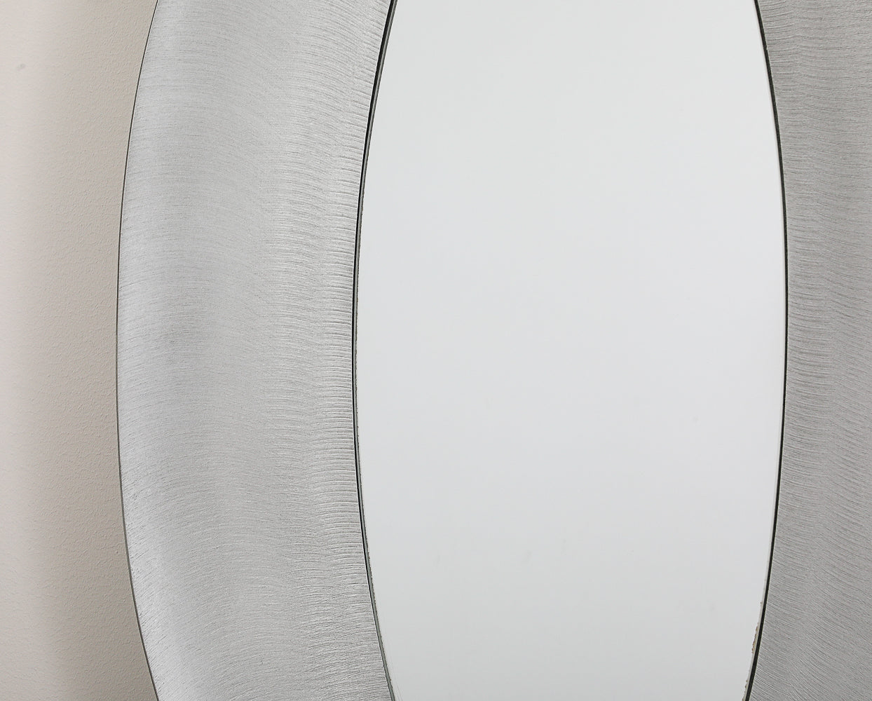 Rare Oval Mirror by Lorenzo Burchiellaro