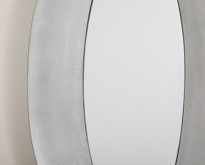 Rare Oval Mirror by Lorenzo Burchiellaro