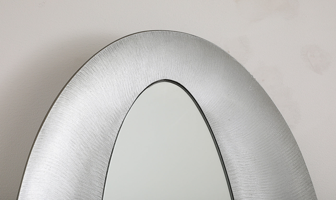 Rare Oval Mirror by Lorenzo Burchiellaro