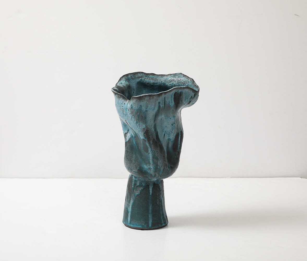 Large Pedestal Vase #5 by David Haskell