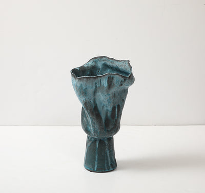 Large Pedestal Vase #5 by David Haskell