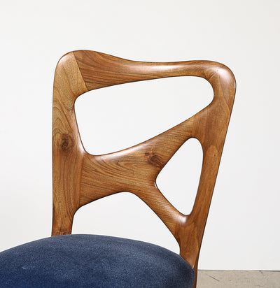 Pair of Sculptural Side Chairs by School of Turin