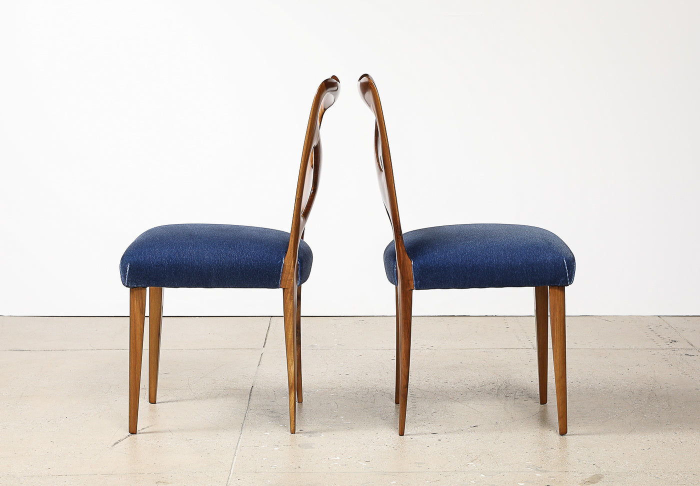 Pair of Sculptural Side Chairs by School of Turin