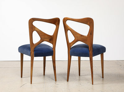 Pair of Sculptural Side Chairs by School of Turin