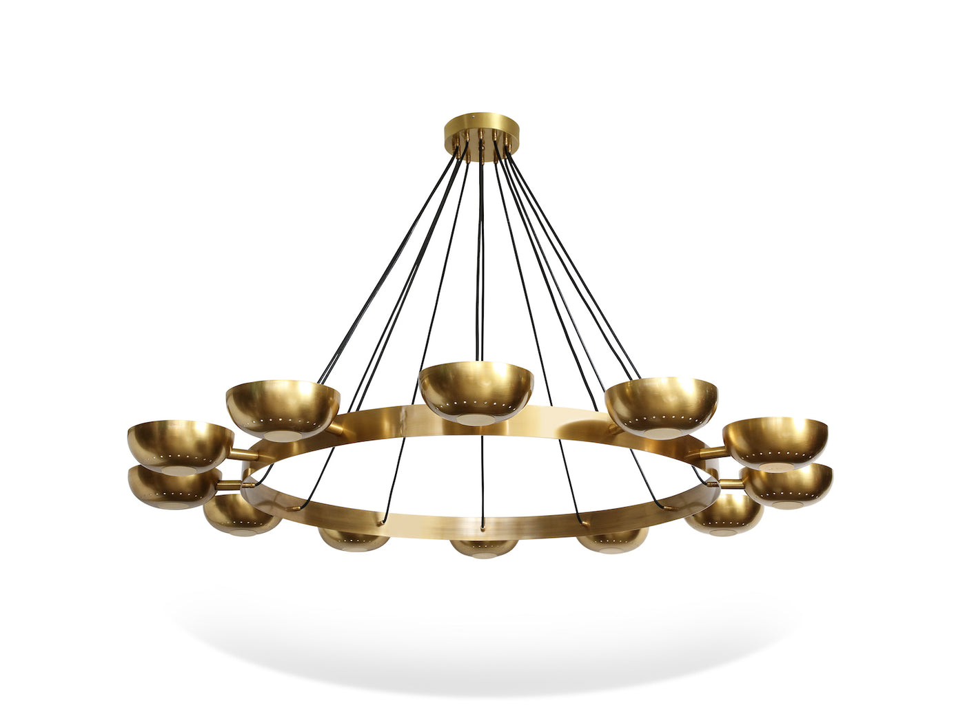 Large Scale 12 Light Chandelier by Fedele Papagni