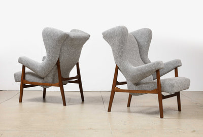 Pair of Fiorenza Lounge Chairs by Franco Albini for Arflex