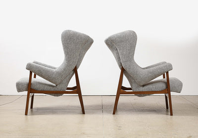 Pair of Fiorenza Lounge Chairs by Franco Albini for Arflex