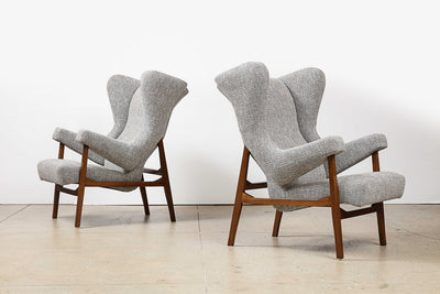 Pair of Fiorenza Lounge Chairs by Franco Albini for Arflex