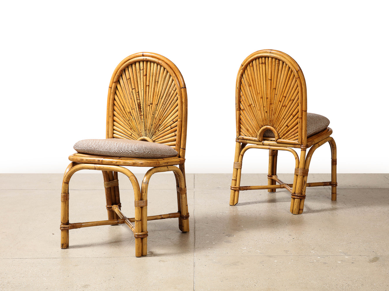 Set of 8 Rising Sun Dining Chairs by Gabriella Crespi