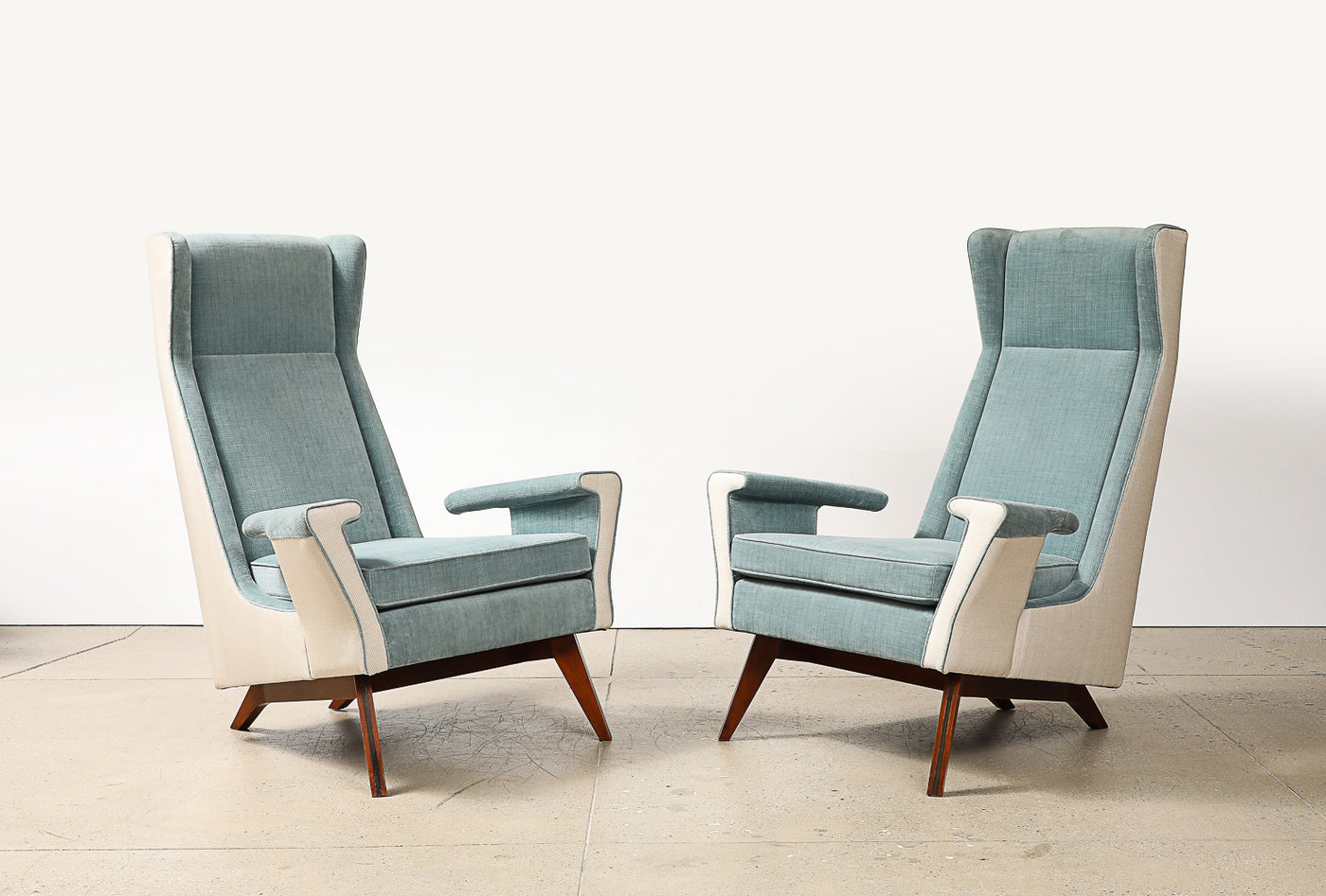 Rare Pair of Armchairs by Gino Levi-Montalcini