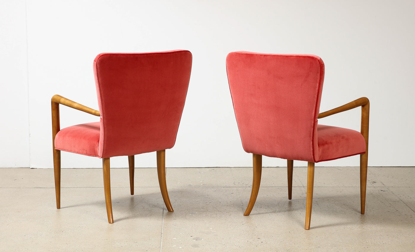 Pair of Arm Chairs in the Manner of Guglielmo Ulrich