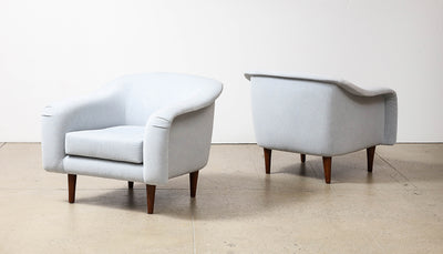 Curva Lounge Chairs with Ottoman by Joaquim Tenreiro
