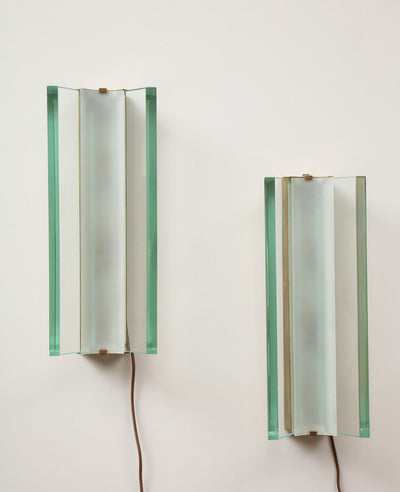No. 2052, Rare Pair of Sconces by Max Ingrand for Fontana Arte