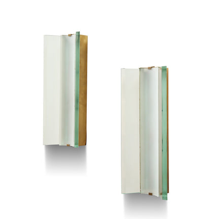 No. 2052, Rare Pair of Sconces by Max Ingrand for Fontana Arte