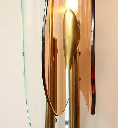 Pair of Model 1461 Dahlia Wall Lights by Max Ingrand for Fontana Arte