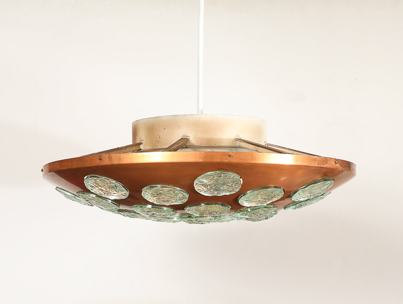 Large-Scale Saucer Pendant by Max Ingrand for Fontana Arte