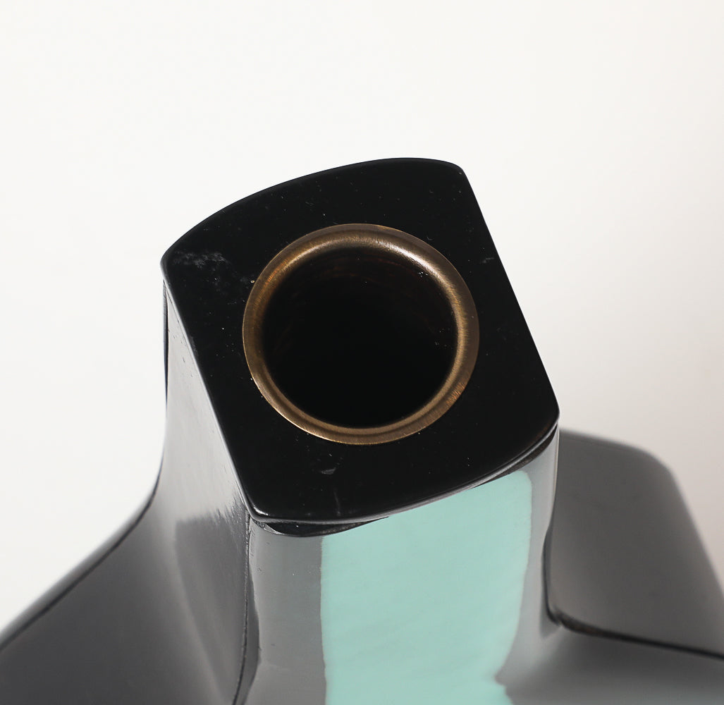 Rare Colored Glass Vase, Model No. 2122 by Max Ingrand for Fontana Arte