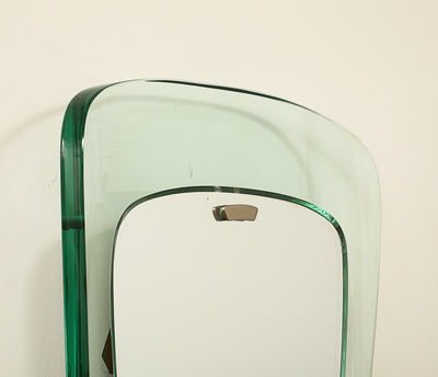 Rare Shield Form Mirror by Max Ingrand for Fontana Arte