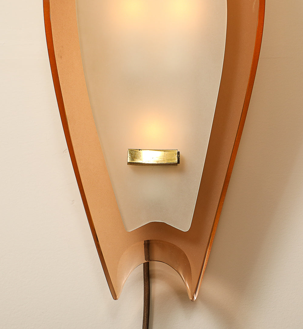 Pair of Wall Lights by Max Ingrand for Fontana Arte