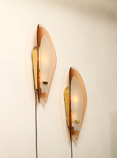 Pair of Wall Lights by Max Ingrand for Fontana Arte