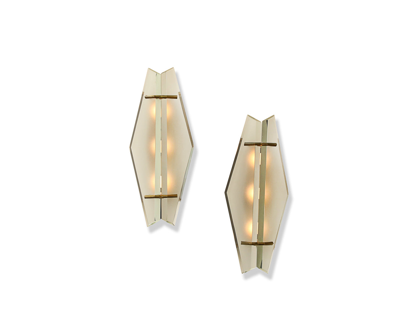 Pair of Rare #1937 Wall Lights by Max Ingrand for Fontana Arte