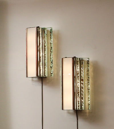 No. 2439, Rare Pair of Sconces by Max Ingrand for Fontana Arte