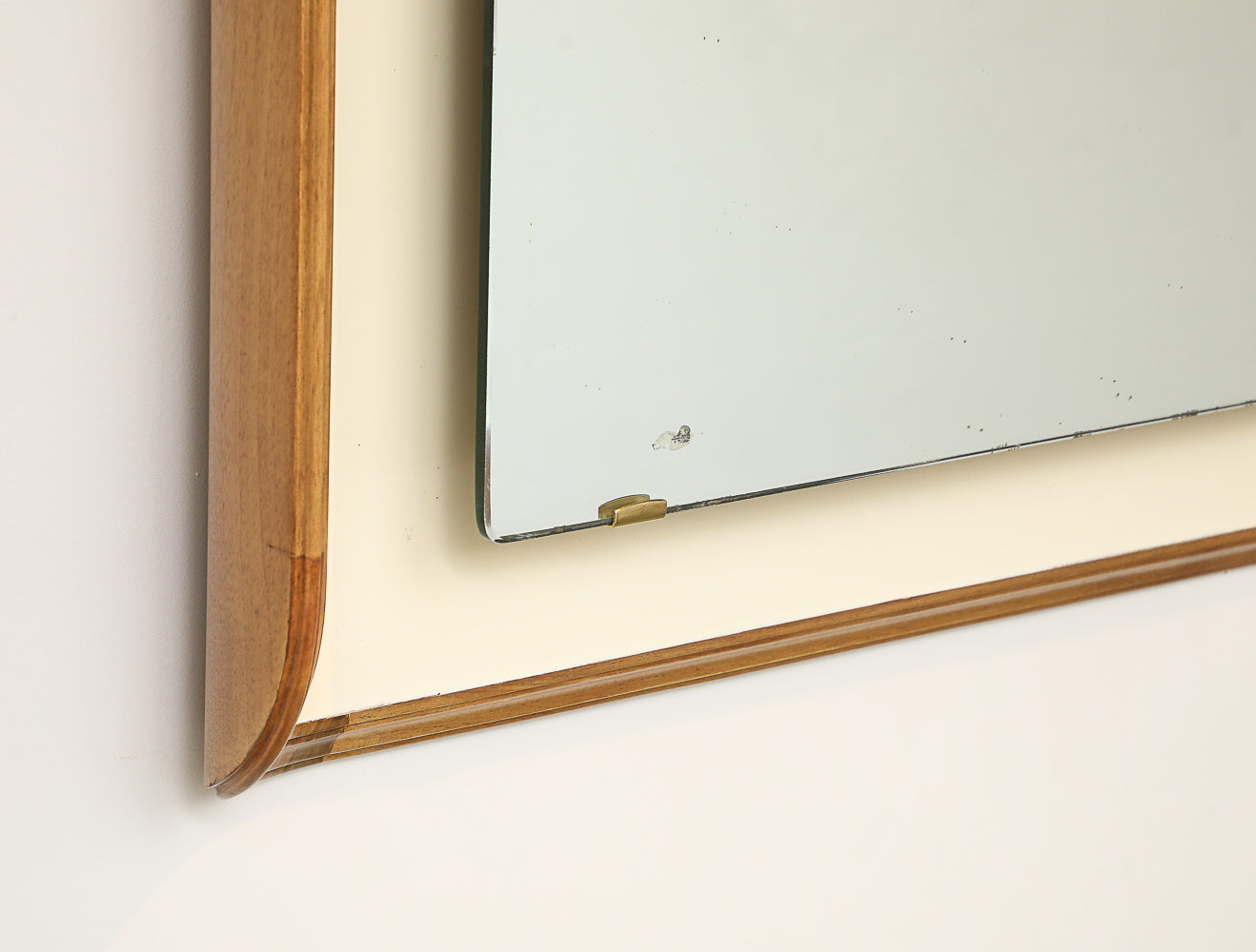 Curved Wood Wall Mirror by Osvaldo Borsani