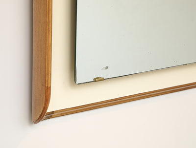 Curved Wood Wall Mirror by Osvaldo Borsani