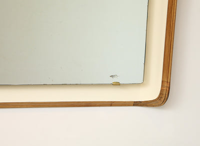 Curved Wood Wall Mirror by Osvaldo Borsani