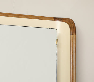 Curved Wood Wall Mirror by Osvaldo Borsani