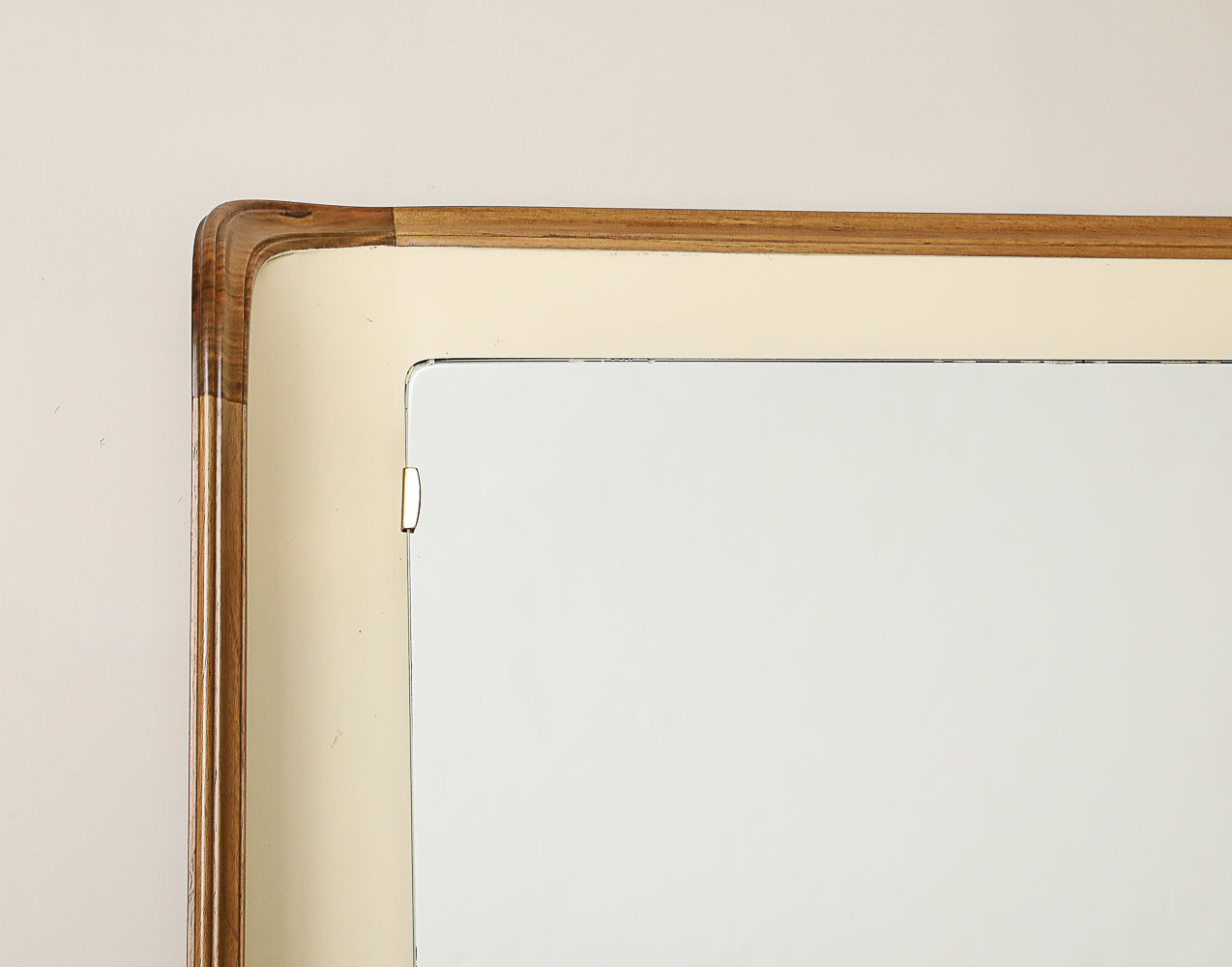 Curved Wood Wall Mirror by Osvaldo Borsani