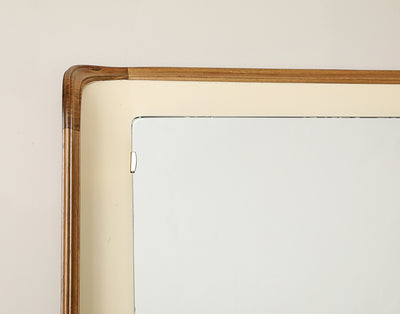 Curved Wood Wall Mirror by Osvaldo Borsani