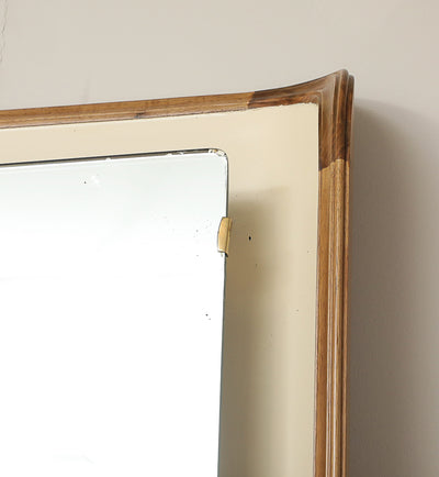 Curved Wood Wall Mirror by Osvaldo Borsani
