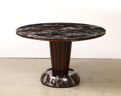 Circular Pedestal Center/ Dining Table by Osvaldo Borsani