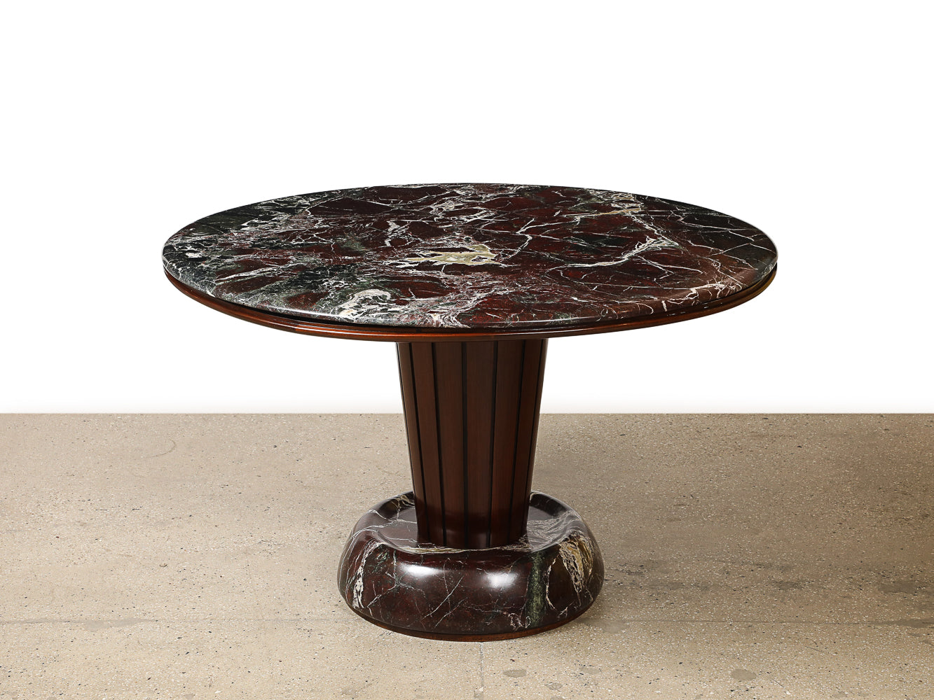 Circular Pedestal Center/ Dining Table by Osvaldo Borsani