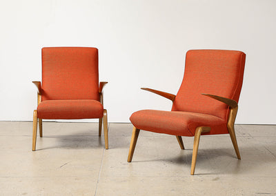 Pair of P71 Lounge Chairs by Osvaldo Borsani for Tecno