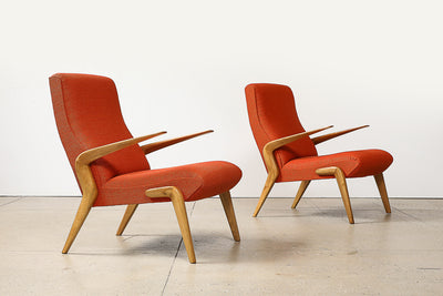 Pair of P71 Lounge Chairs by Osvaldo Borsani for Tecno