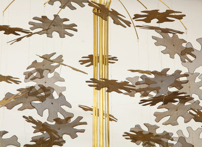 Rare Snowflake Ceiling Fixture by Paavo Tynell for Taito Oy