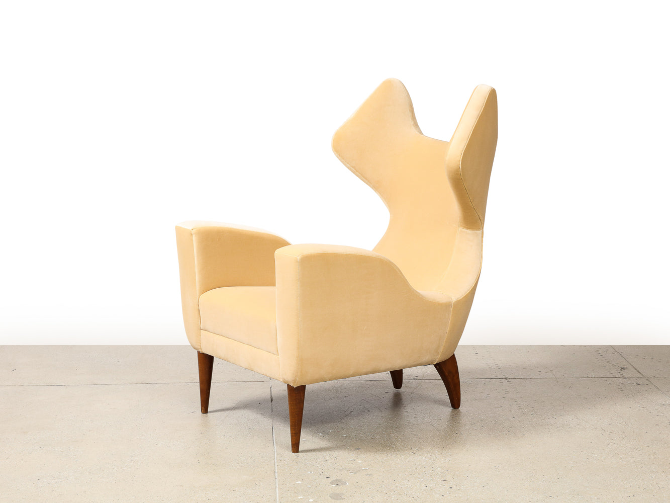 Rare Wing Back Lounge Chair by Renzo Zavanella